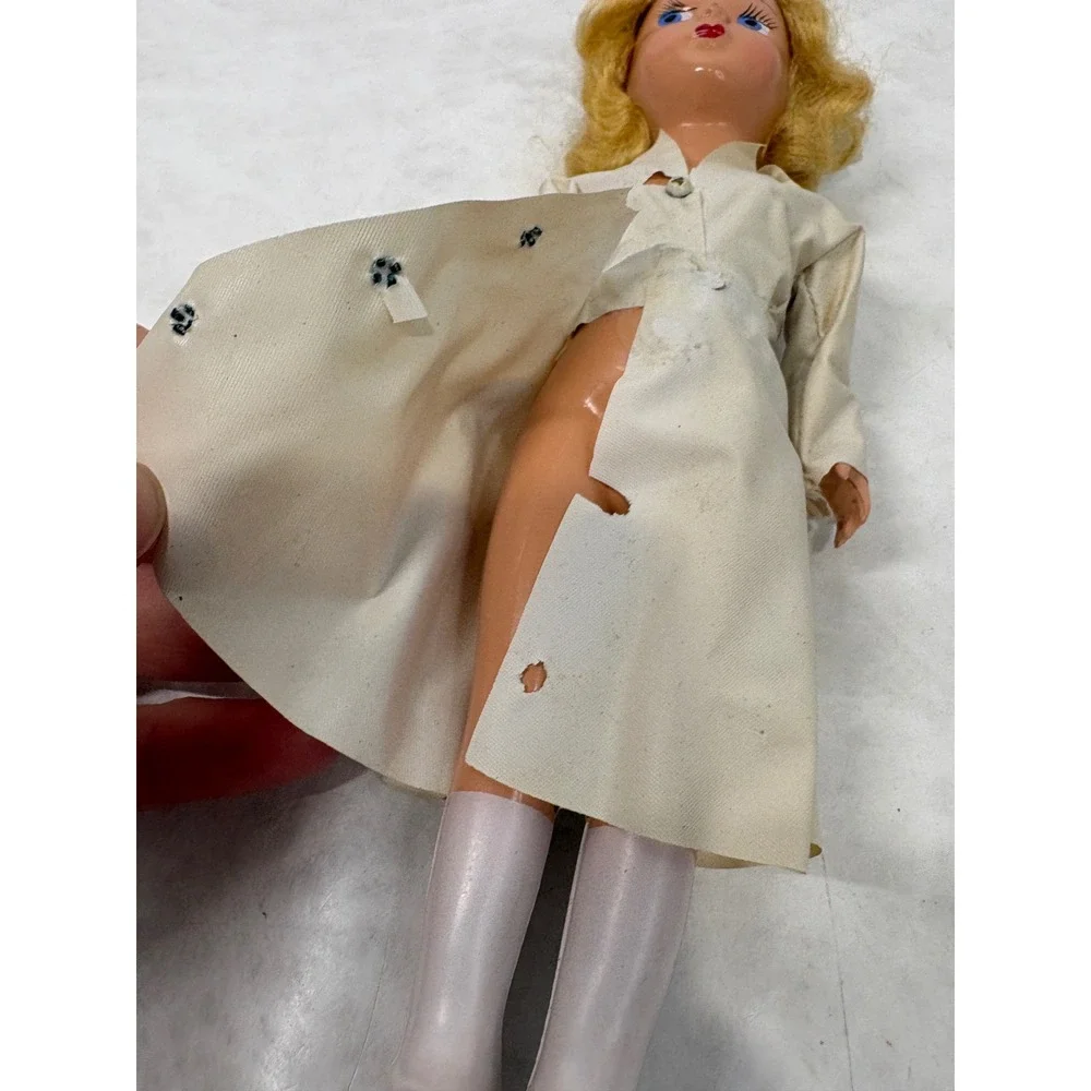 Vintage Miss Curity Nurse Doll Bauer & Black Hard Plastic Advertising 8 Inch